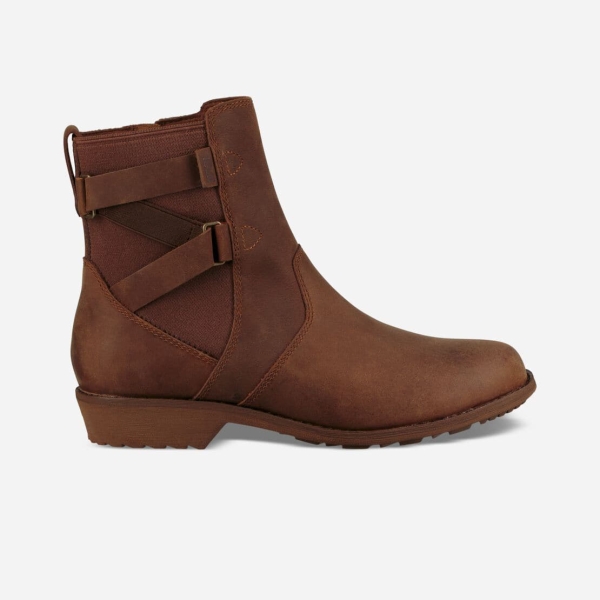 Hungary Teva Ellery Ankle Waterproof - Női Csizma Sötét Barna - 037-XCSJM